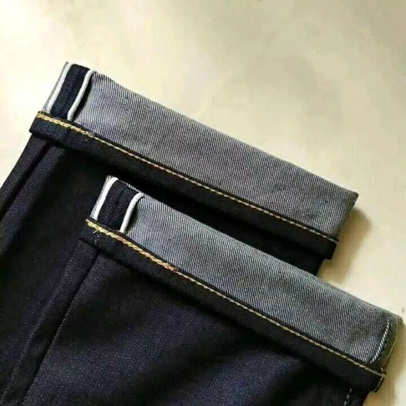 DENIM SELVEDGE ACCENT 16 OZ BLACK INDIGO KAKU