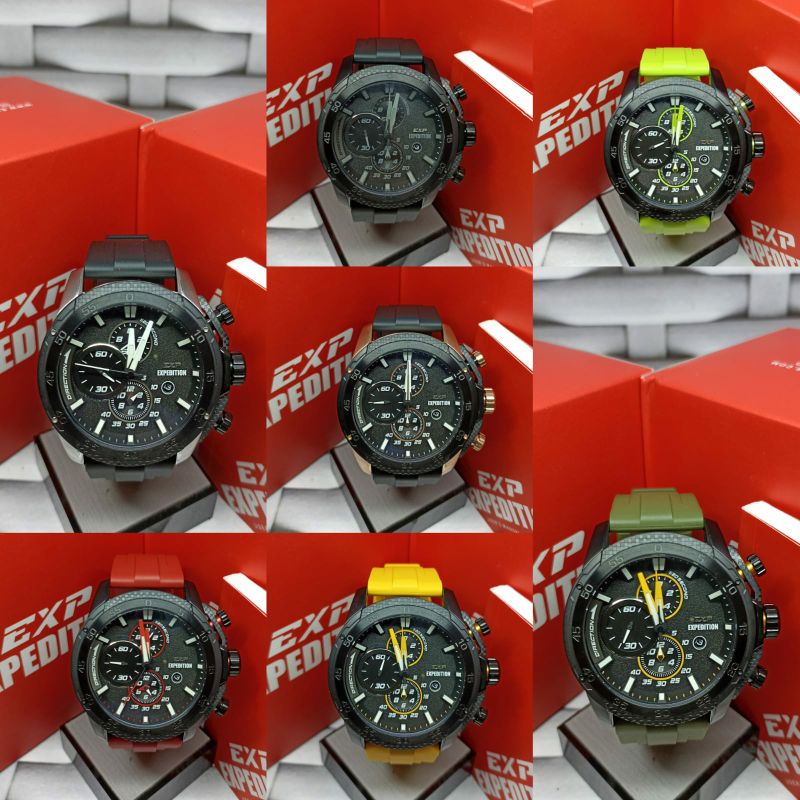 Jam Tangan Pria Expedition 6810 E6810 EXP6810 Tali Karet / Rubber
