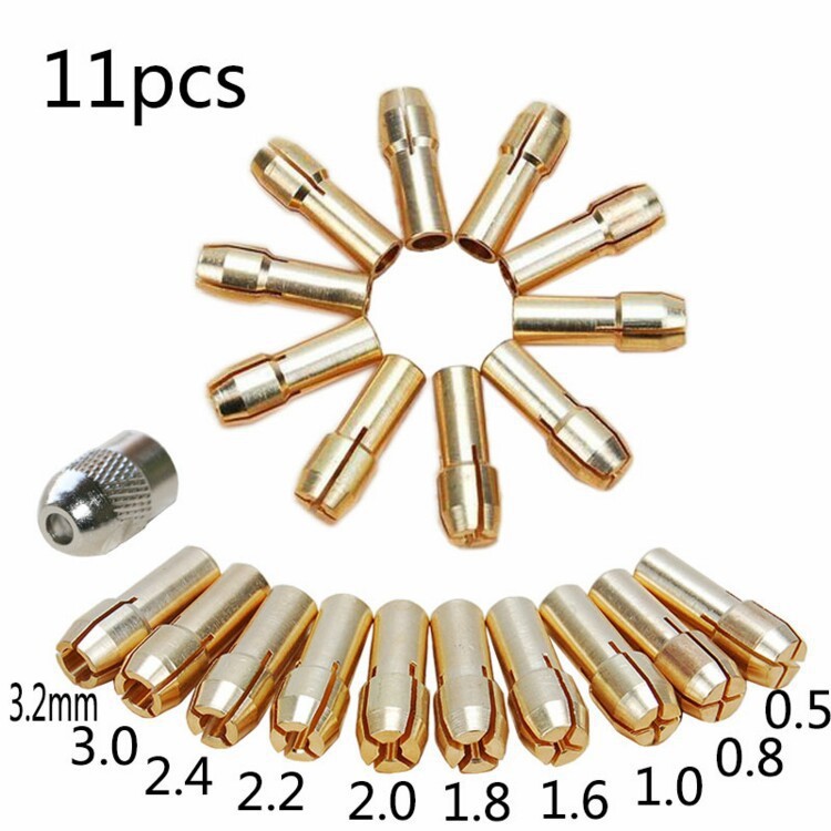 Chuck Mata Bor Drill Brass Collet 11 PCS DMPJ-31 Golden Grab Medan