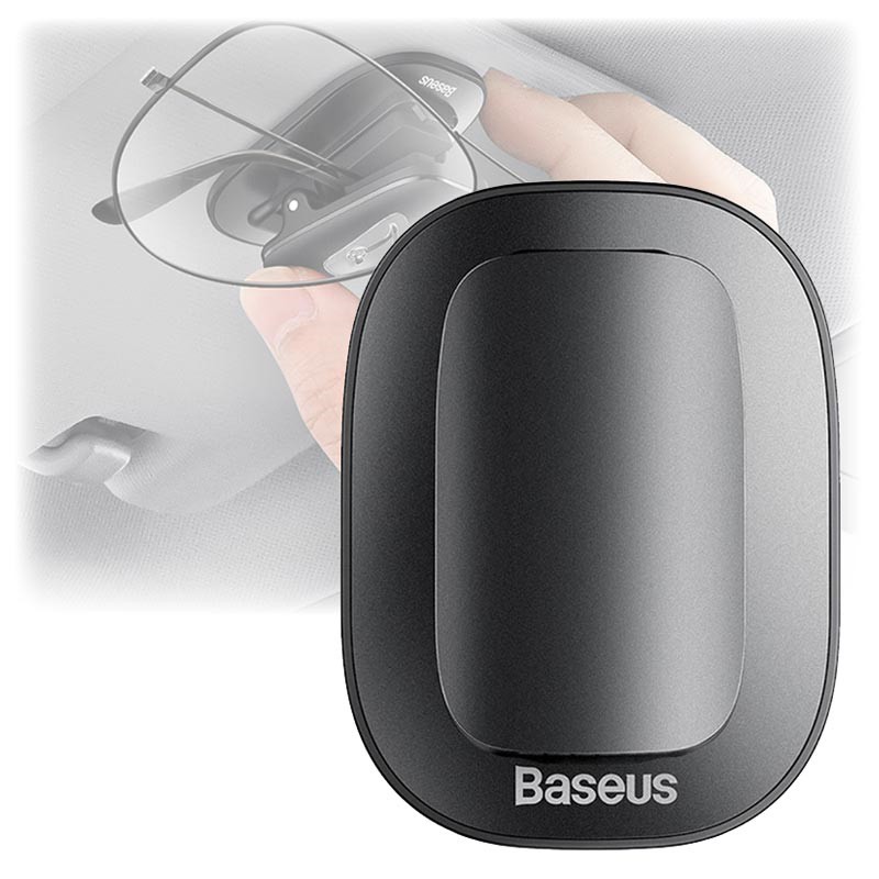 Baseus Original Platinum Vehicle Eyewear Clip Penjepit Holder Kacamata di Mobil Gantungan Kaca Mata