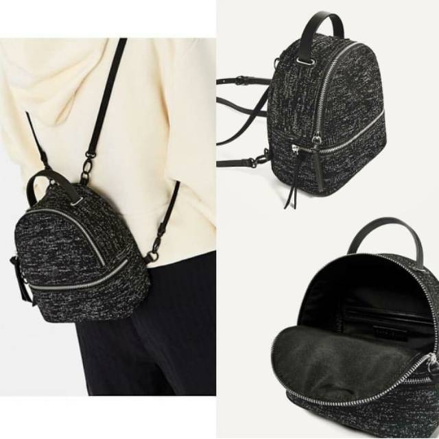 TAS WANITA ZARA BACKPACK GLITTER