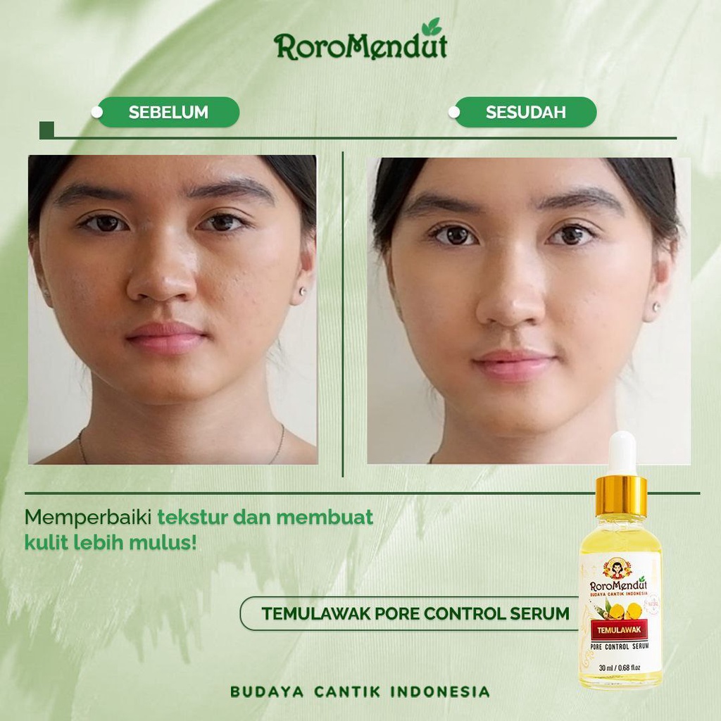 Roro Mendut temulawak pore control serum &amp; Essence Wajah