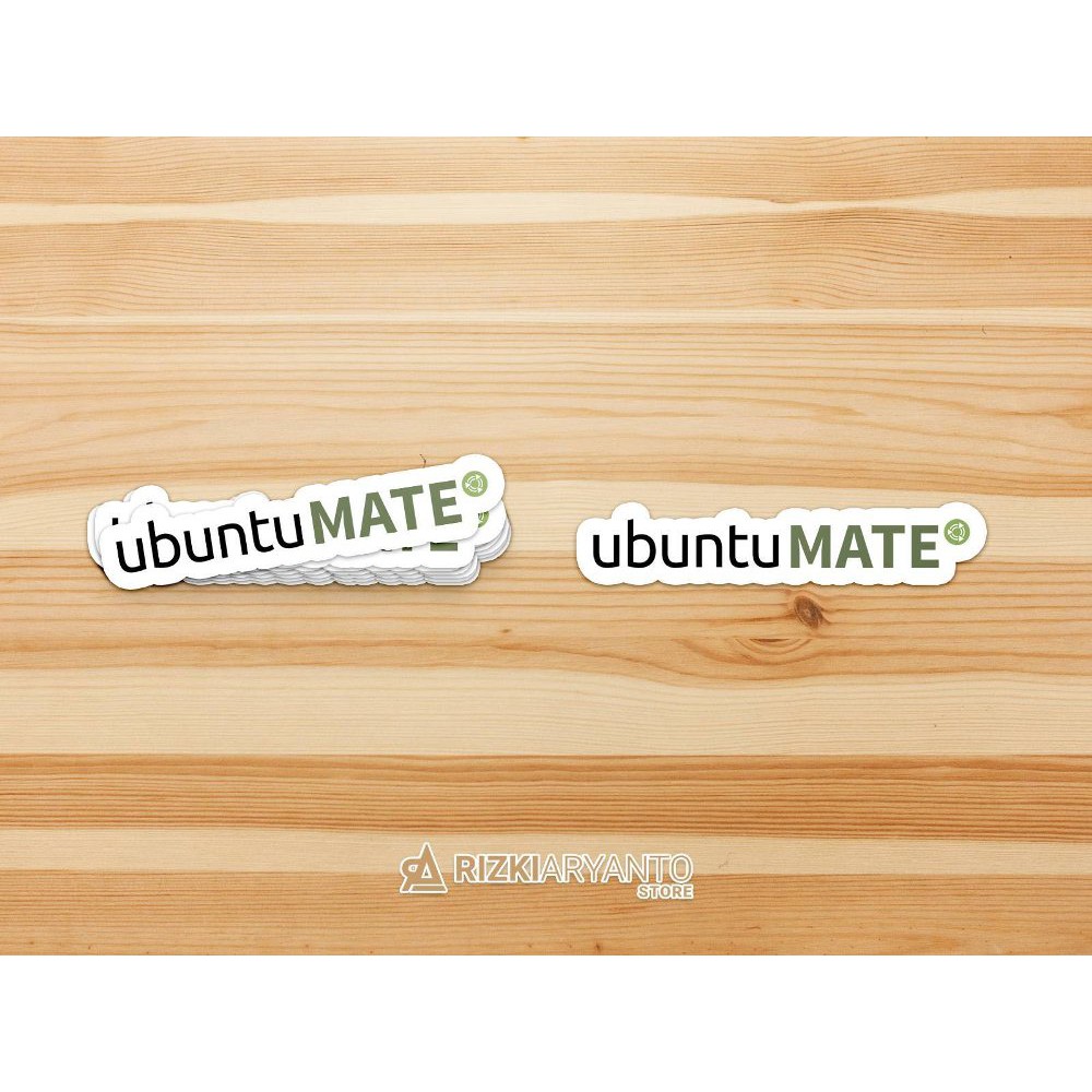 Sticker - Stiker Logo Ubuntu MATE Linux untuk PC Laptop HP dll
