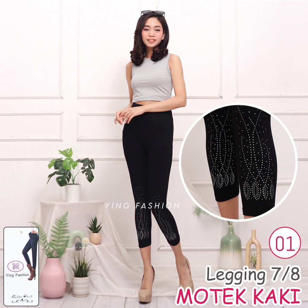 Legging MOTEK KAKI MK07-01 / LEGGING MOTEK KAKI PENDEK / LEGGING MOTEK PENDEK / LEGGING IMPORT / LEGGING YING FASHION