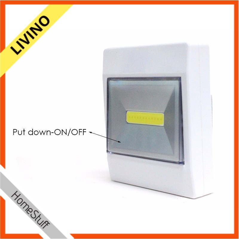 LED LAMPU EMERGENCY TEMPEL COB KOTAK SWITCH LIGHT LIVINO