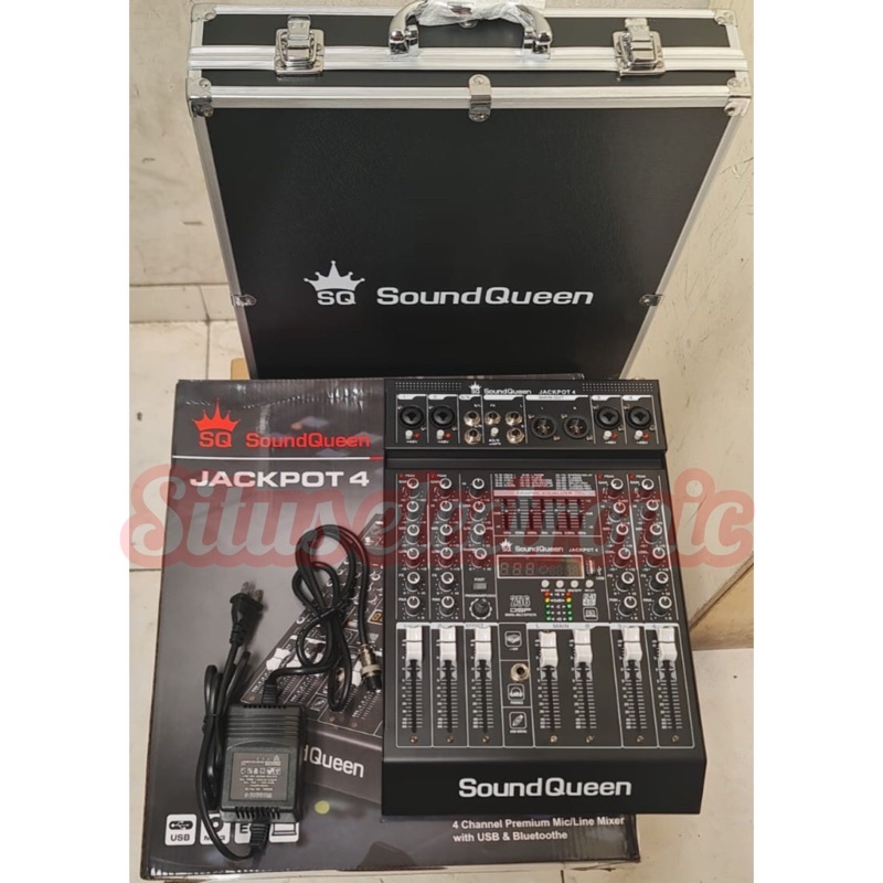 mixer soundqueen jackpot 4 original mixer digital reverb mixer 4 channel model premium 4