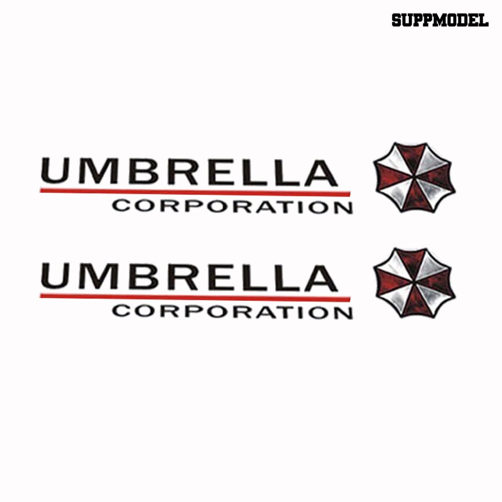 1 Pasang Stiker Reflektif Tema Umbrella Corporation Untuk Kaca Spion Mobil