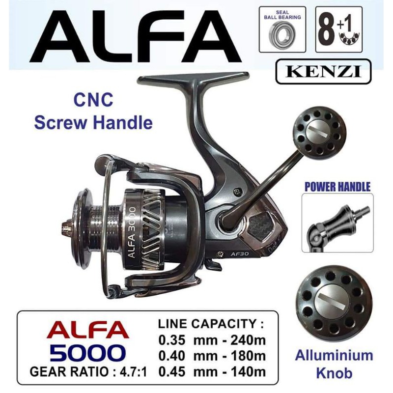 Reel KENZI ALFA (POWER HANDLE)