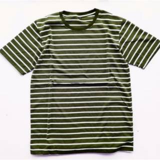  KAOS  STRIPE MEDIUM OLIVE  GREEN  ARMY KATUN 30s Shopee 