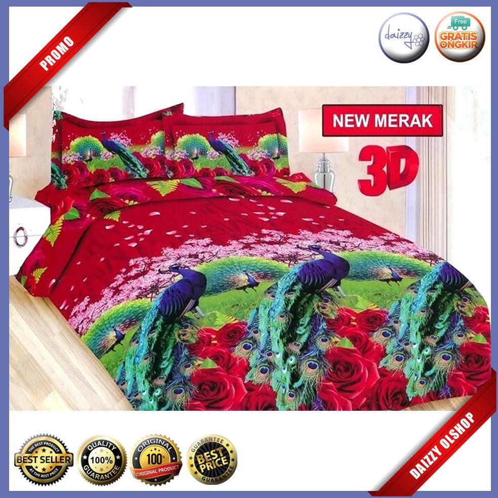 Sprei Bonita New Merak King 180X200  No.1 Red Peacock BMSC661