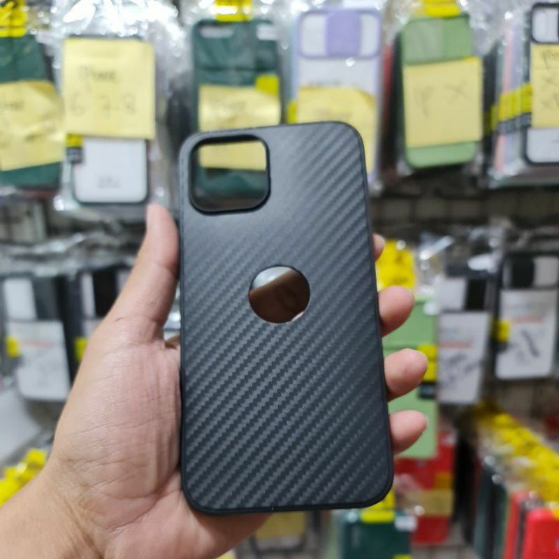 IPHONE 11  11 PRO 11 PRO MAX CASE SOFTCASE FULL CARBON SLIM FIT CASE CARBON SILIKON HITAM KARBON SOFT KARET