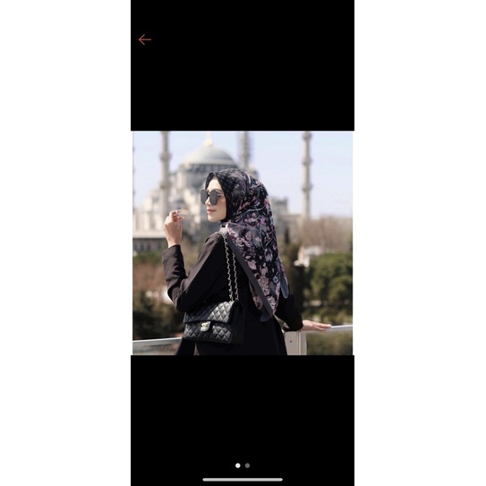 READY nirwana scarf - sekar black by vanilla hijab ori