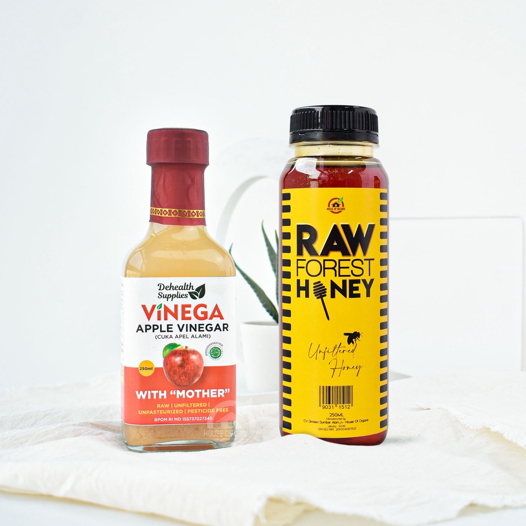 Promo Dehealth ACV 250 Ml + Hofo Raw Forest Honey 250 Ml