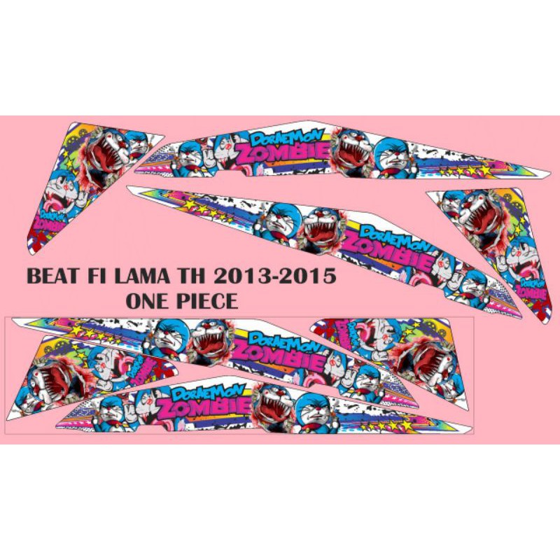STIKER STRIPING MOTOR BEAT FI LAMA 2013-2015 DORAEMON ZOMBIE