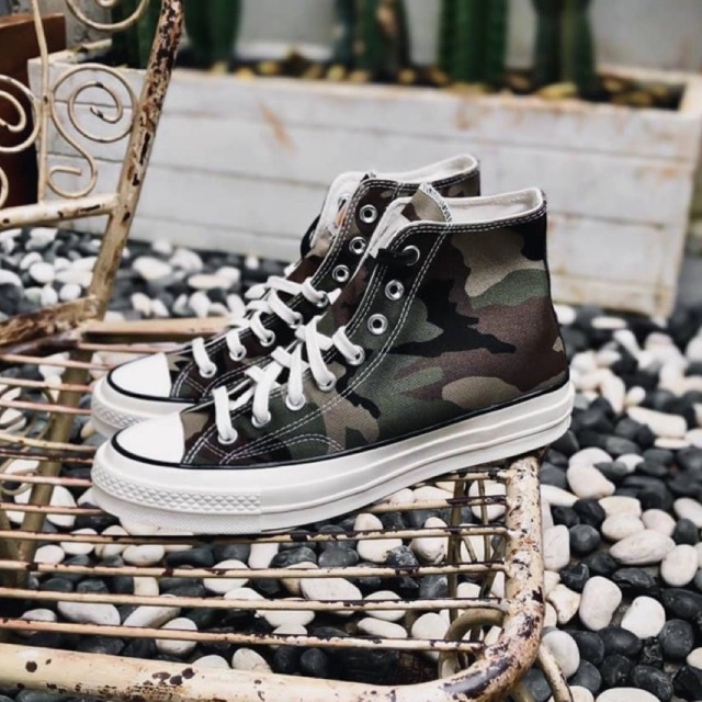 CONVERSE CHUCK TAYLOR 70's HIGH X CARHARTT WIP COVERT GREEN/CAMO ORIGINAL 100%