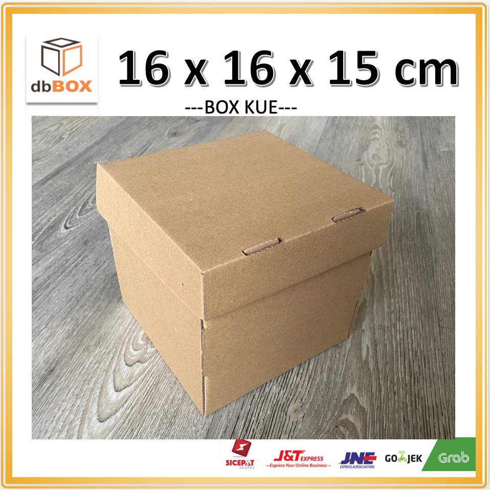 

BOX KUE 16x16x15 cm kardus die cut, untuk kue hampers gift box MIK BOX KUE