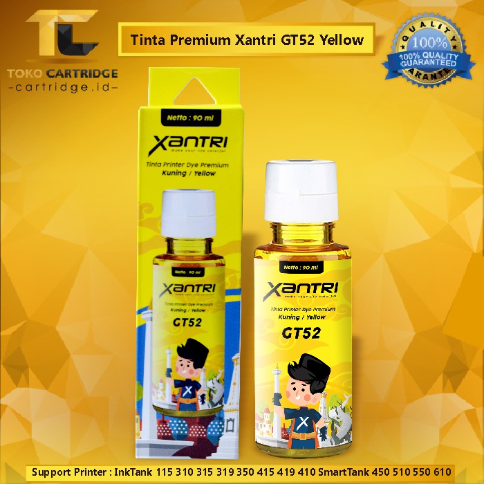 Tinta Premium Xantri GT52 T53 Printer GT5810 GT5820 All in One Ink Tank 115 310 315 319 350 415 419