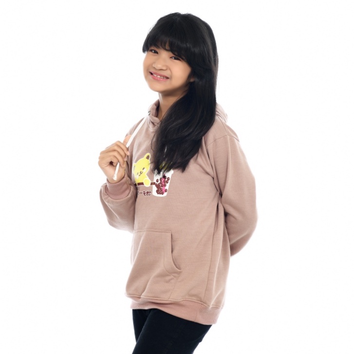 Sweater Anak Perempuan Boba Switer Hoodie Anak Usia 6 Tahun Sampai 13 Tahun