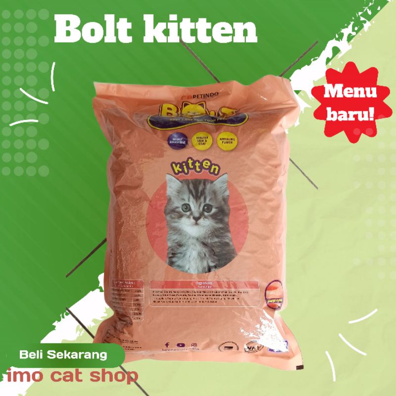 bolt kitten repack 1kg makanan kucing