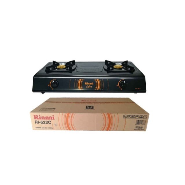 Kompor Gas Rinnai 2 Tungku KG RI-522C Stainless Steel RI 522C