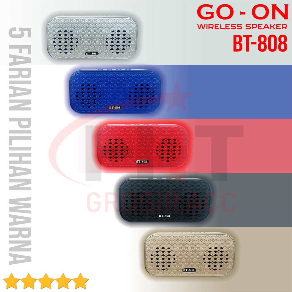 Speaker High Power Bluetooth Wireless GO-ON STEREO BT-808