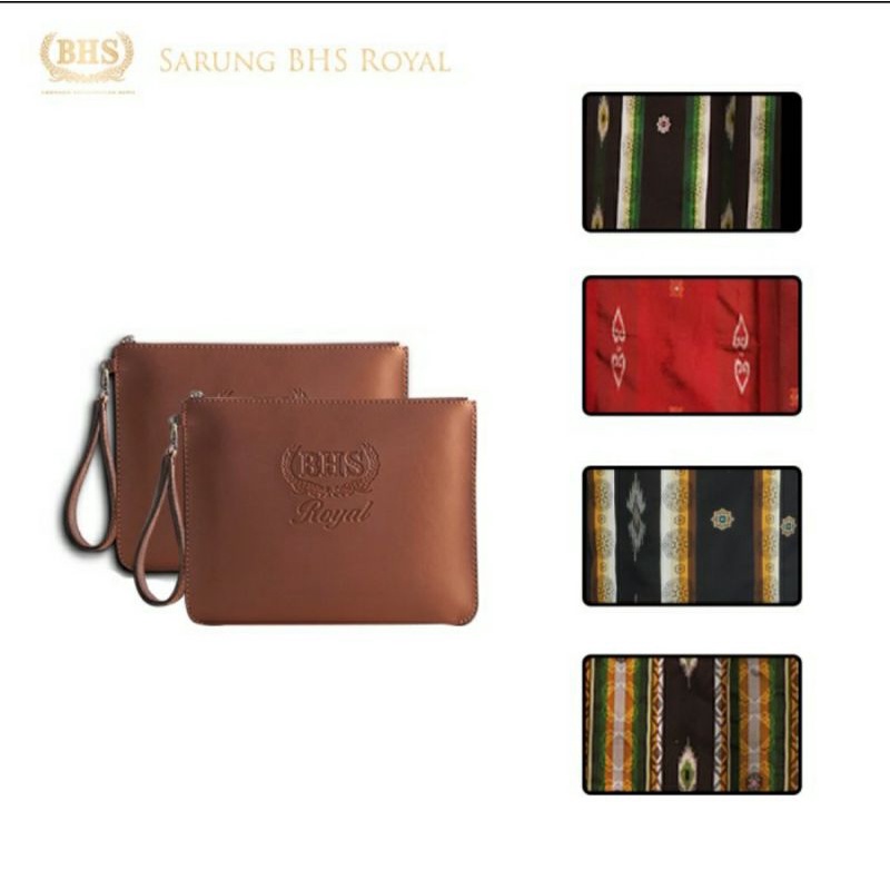 Sarung BHS Royal Gold Motif Jacquard Singket Ikat Motif