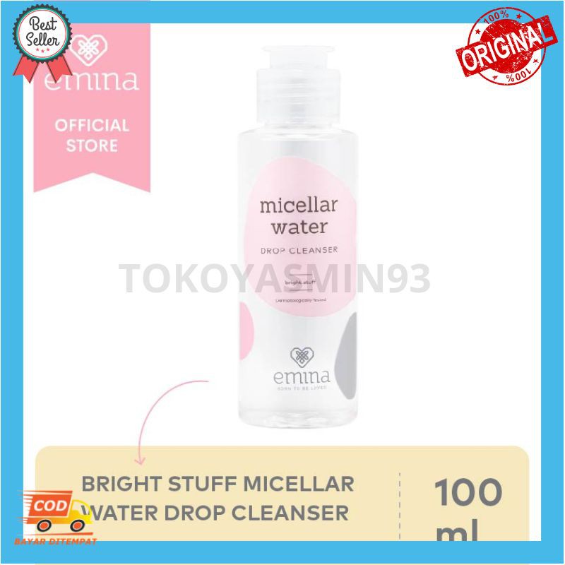 Emina Micellar Water Drop Cleanser – Bright Stuff 100 ml Murah