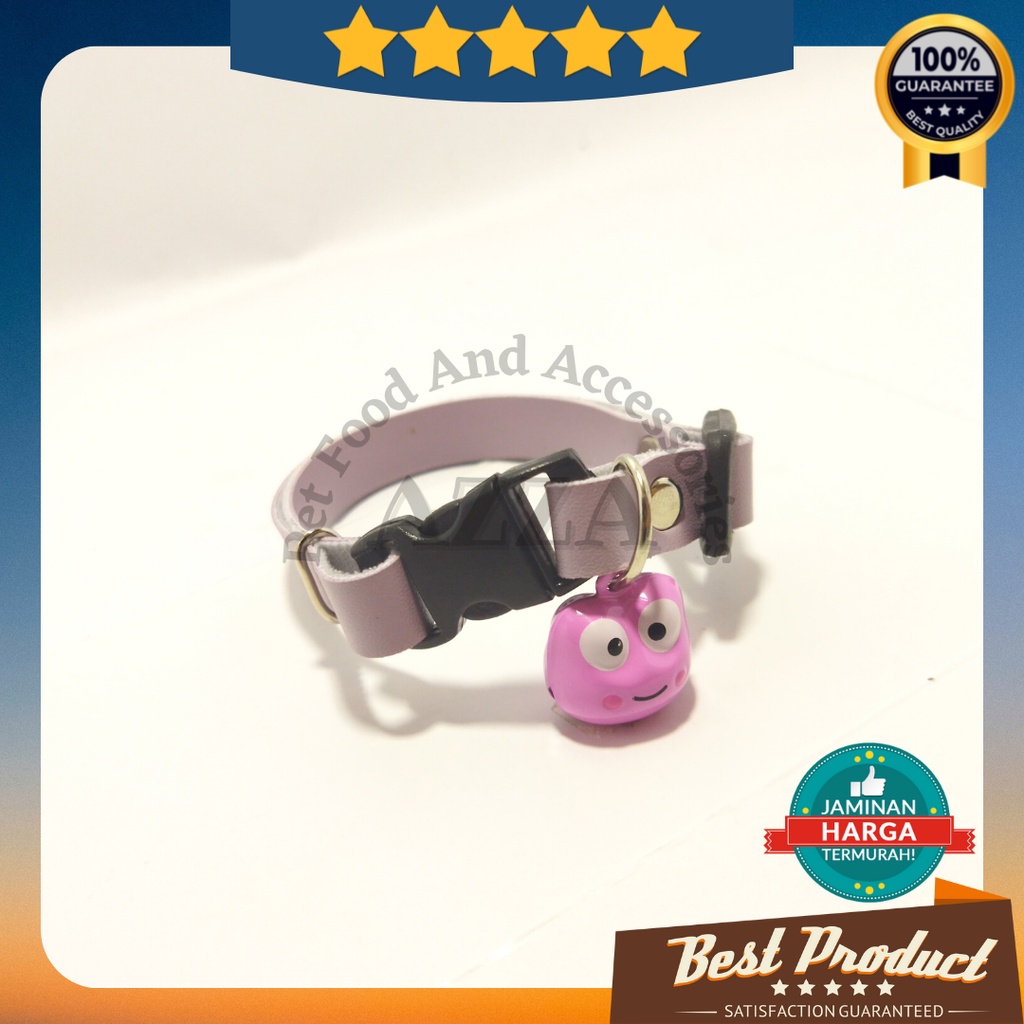 Kalung Kucing Kulit Premium Lonceng Karakter Murah /  Aksesoris Kalung Kucing Lucu Premium