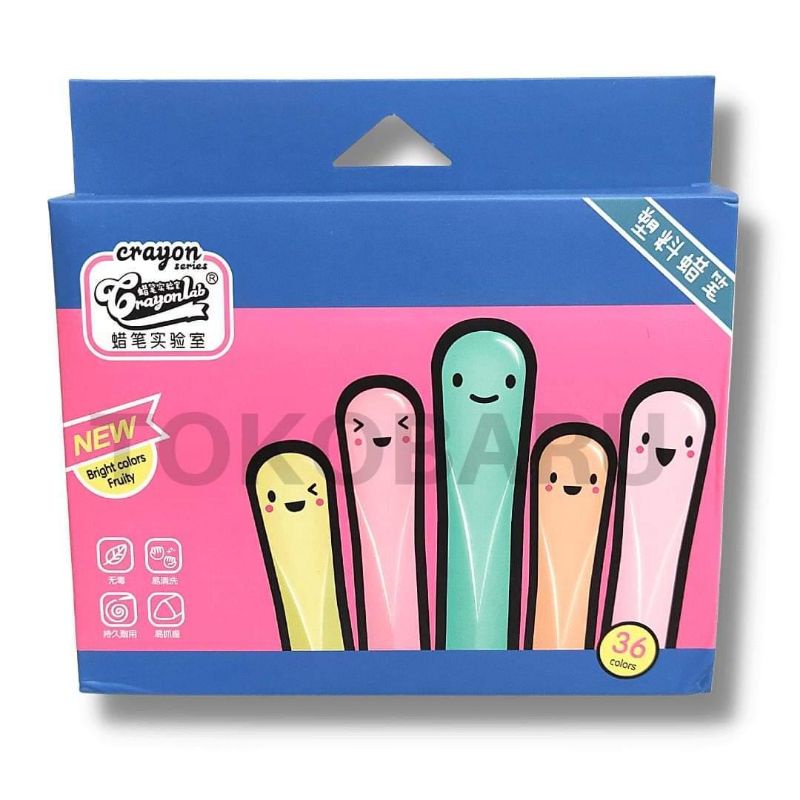 

KRAYON ANAK ISI 36PC CRAYON LAB CRAYON MAGIC ANTI KOTOR NON TOXIC