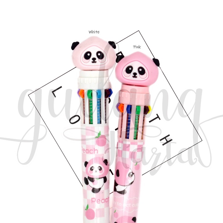 

GCC Pulpen 10 Warna Panda Pen Motif Warna Warni Animal Ballpoint GCC 307204