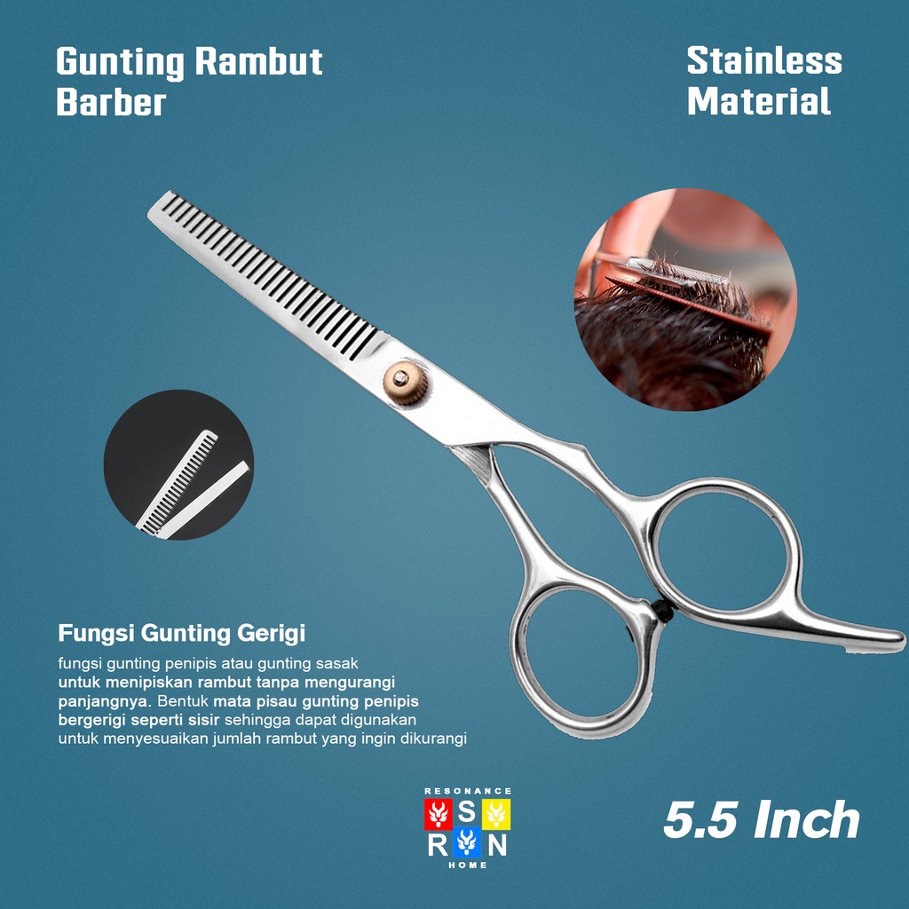 Gunting Rambut Stylish Stainless / Gunting Barber Resonance Home