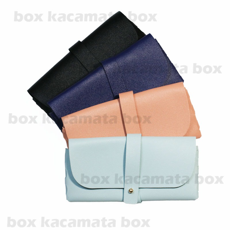 Soft Case Dompet Kacamata Simple Nyaman Keren Soft Colour Multifungsi E1