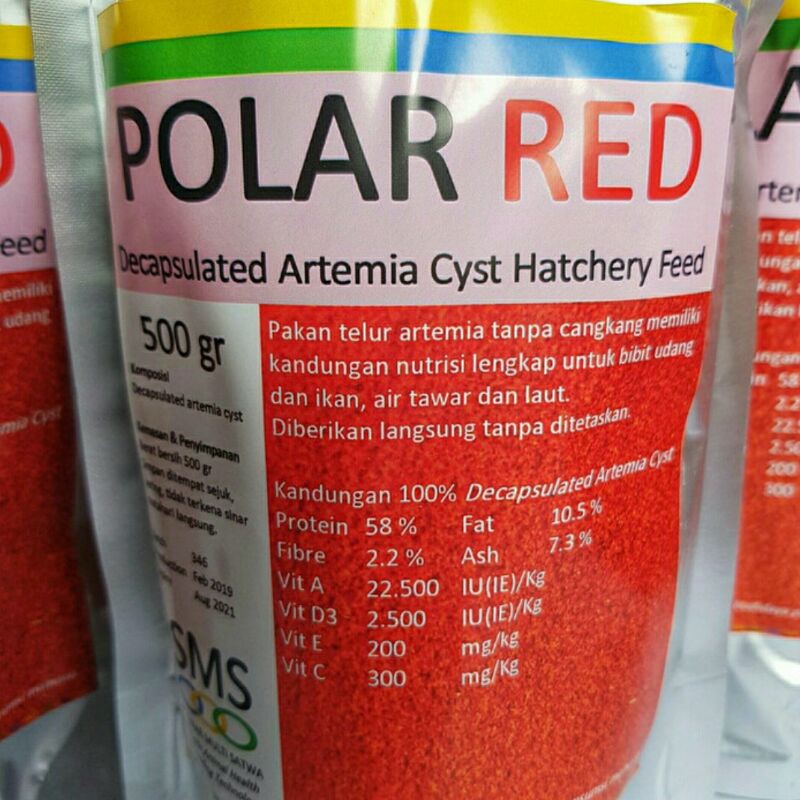 Artemia Polar Red / Artemia Tanpa Cangkang 500Gram