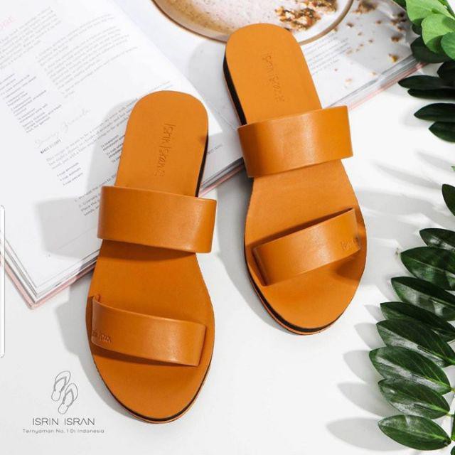 Sandal Selop Wanita - LINEA by ISRIN ISRAN ORIGINAL-Tan