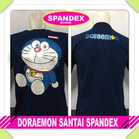 kaos anime kartun DORAEMON SANTAI - distro baju pria masakini - grosir murah - keren banget