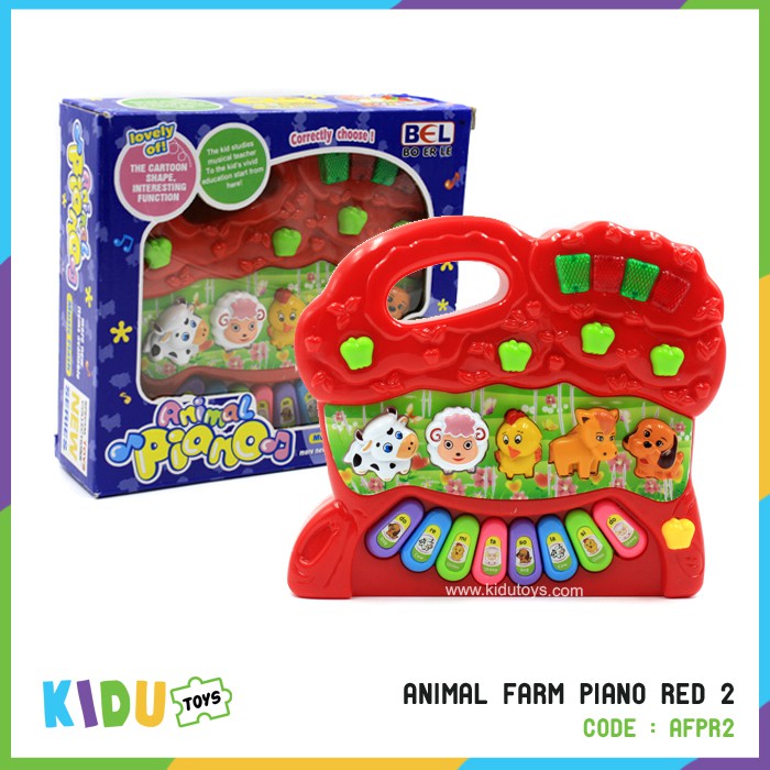 Mainan Edukasi Anak Animal Farm Piano Kidu Toys