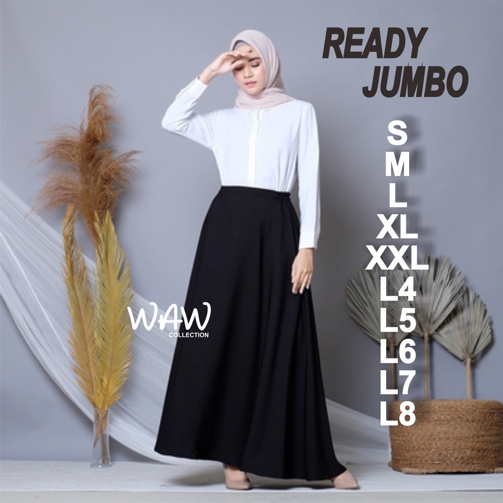 ROK JUMBO KERJA HITAM FORMAL S - L12