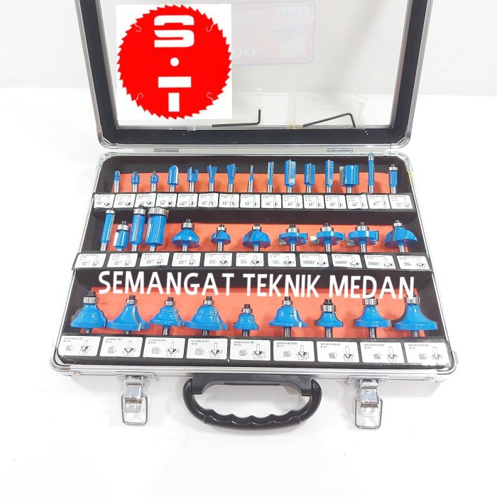 35PCS MATA PROFIL ROUTER TRIMMER KAYU WOOD BITS SET 35 PCS 6,35mm ALDO