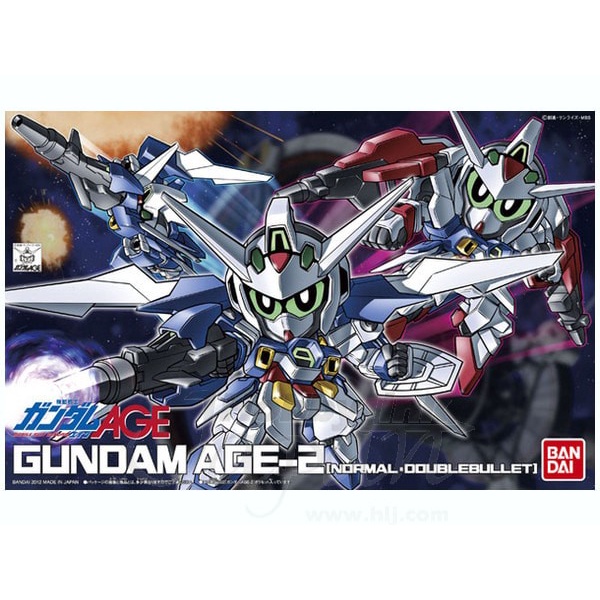 BB371 GUNDAM AGE-2 (NORMAL/DOUBLE BULLET) GUNPLA MODELKIT RAKITAN ORI