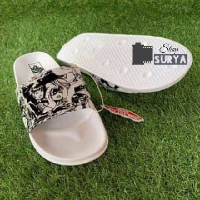 [BISA COD] Sandal Slip On Vans Marvel White / Sandal Slop Marvel white | Sendal Termurah+PAPERBAG