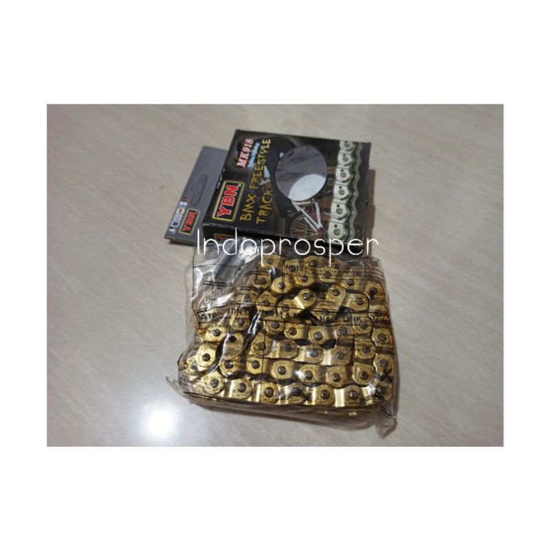 Rante Rantai Sepeda BMX Fixie Single Speed Freestyle Half Link Gold YBN