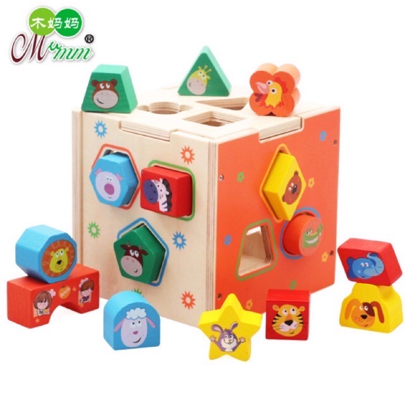 Wooden Educational Toys  Animal &amp; Color Intelligence Box