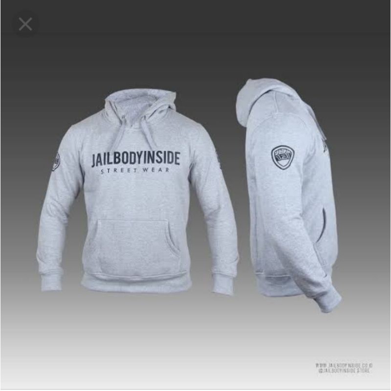 Sweater hoodie zipper jail body inside