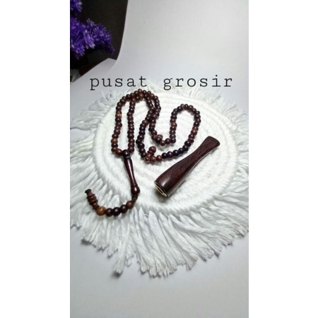 Paket tasbih dan pipa galih asem mini 7cm tasbih kayu galih asem asli tasbih asem hitam once asem CLW