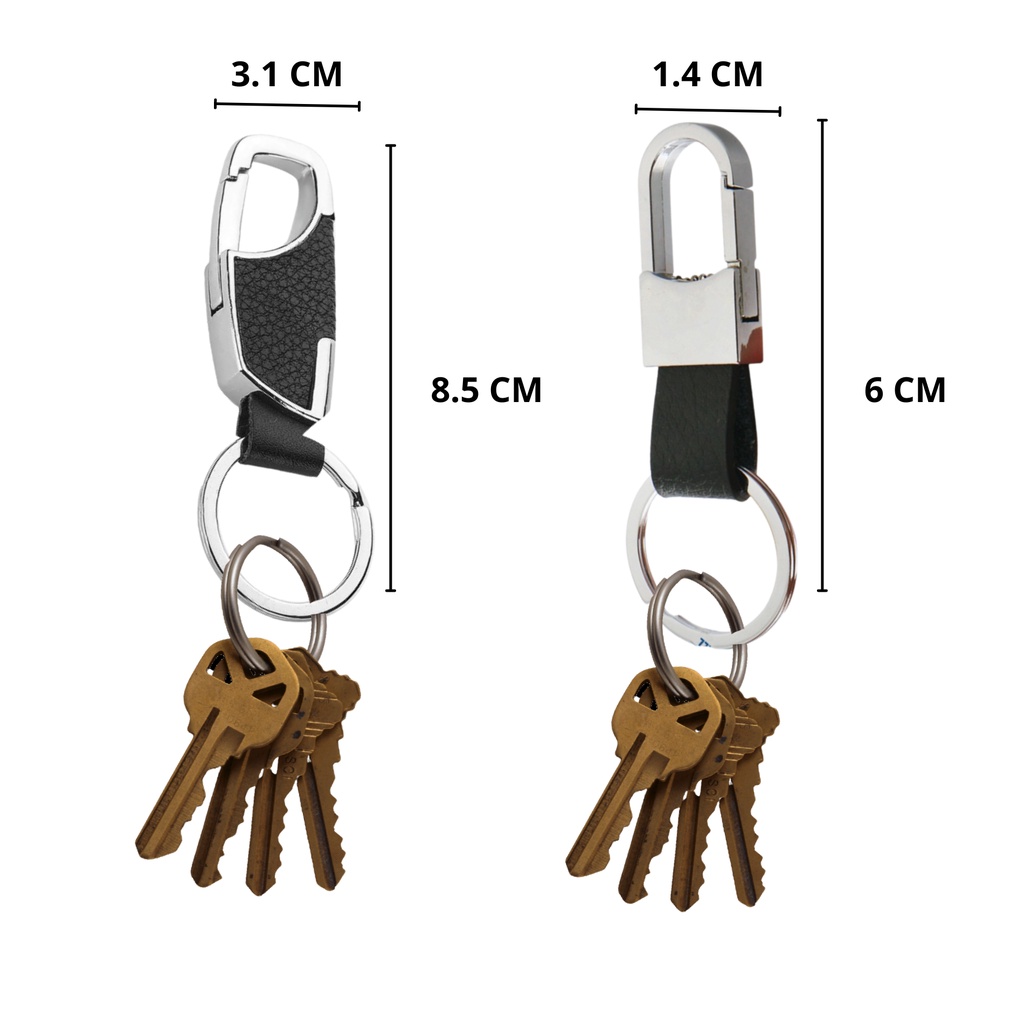 Gantungan Kunci Mini Keychain Hanging Buckle Key Ring Carabiner UNIK Pinggang Kulit Mobil Motor Premium Leather Key Chain