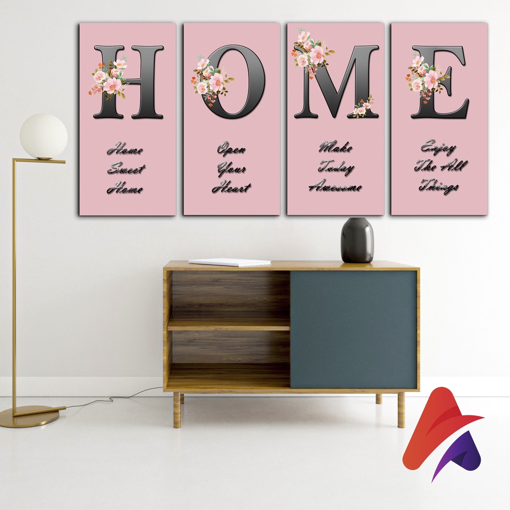 HIASAN DINDING HOME SWEET HOME SATU PAKET SATU SET RUANG TAMU  KAMAR HIASAN DINDING KAMAR RUMAH DEKORASI PAJANGAN KAYU POSTER WALL DECOR DEKORASI DINDING