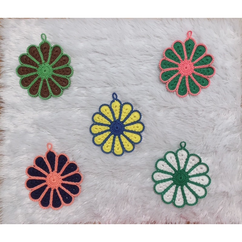 Tatakan gelas rajut- Tatakan gelas-Aksesoris meja-Rajutan-Tatakan rajut