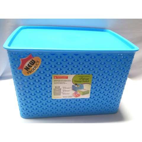 KERANJANG MASPION STORAGE TRISSA BASKET + TUTUP SIZE L