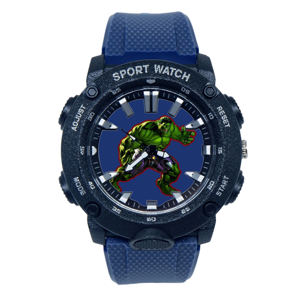 Jam Tangan Sport Anak Karakter Hulk Anti Air Model Terbaru