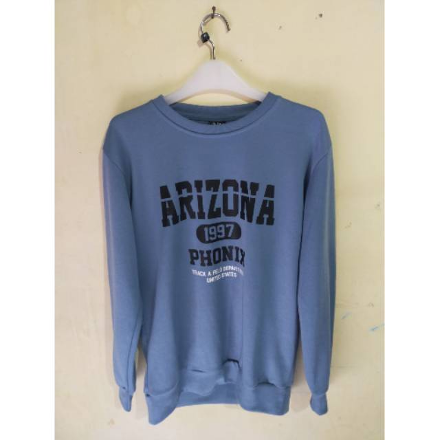 SWEATER LENGAN PANJANG ARIZONA BIRU // SWEATER CEWE // SWEATER OVERSIZE